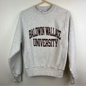 Champion reverse weave Baldwin wallace university college sweatshirt gray Sz XS